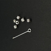 Load image into Gallery viewer, 925 Sterling Silver Interchangeable Modular Add On Pendant CZ Tiny Tube Beads Build Your Own Custom Jewelry Base
