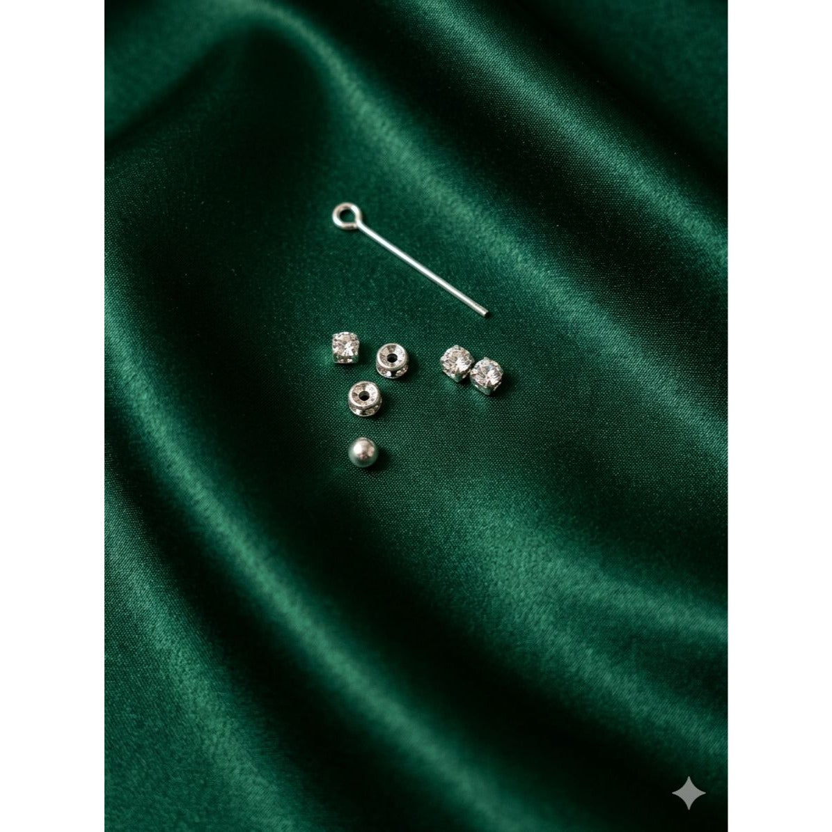 925 Sterling Silver Interchangeable Modular Add On Pendant CZ Tiny Tube Beads Build Your Own Custom Jewelry Base - Rafant