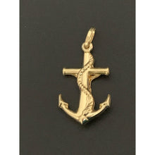 Load image into Gallery viewer, 18K Gold Pendant Anchor Jesus Christ Cross 1.68 grams - Rafant
