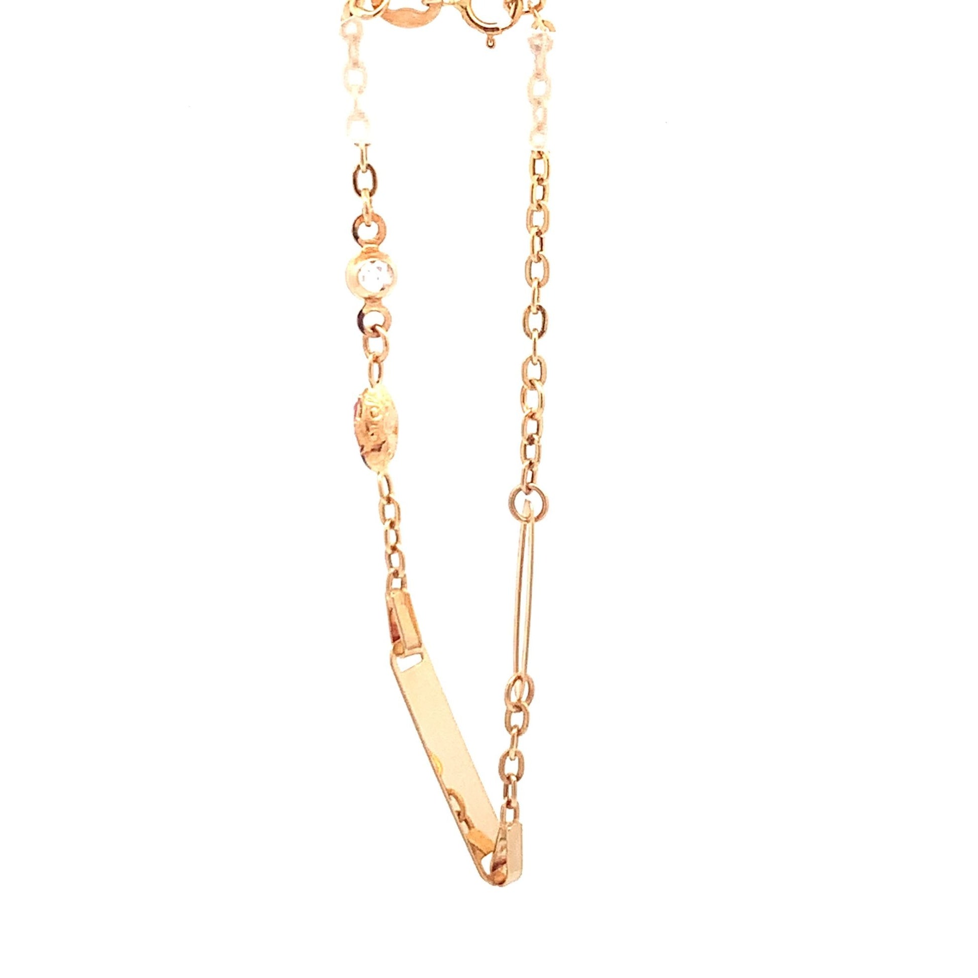 18K Yellow Gold Bracelet Size 5.5 inches - Rafant