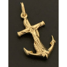 Load image into Gallery viewer, 18K Gold Pendant Anchor Jesus Christ Cross 1.68 grams - Rafant
