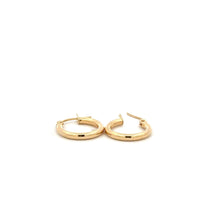 Load image into Gallery viewer, 18K Gold Earrings Hoops Polished Small 0.93 grams - Rafant
