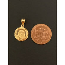 Load image into Gallery viewer, 18K Gold Pendant Charm Religious Mother Mary 0.79 grams Not a Back to Back Design - Rafant
