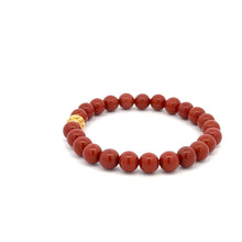 Load image into Gallery viewer, 18K Gold Money Ball Lucky Bracelet Gemstones Red Jasper 6mm - Rafant
