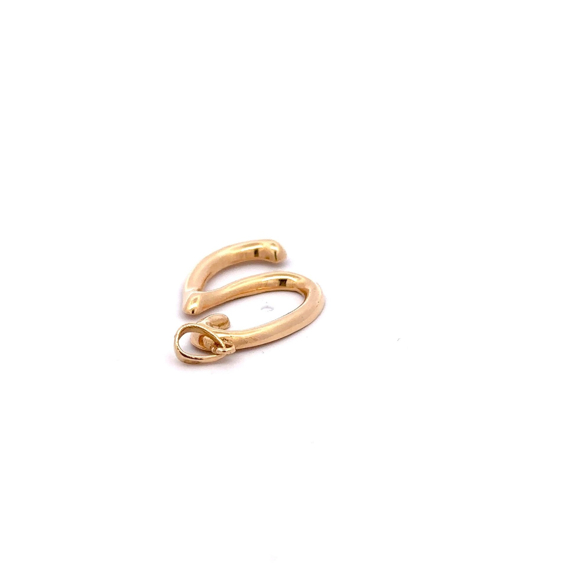 18K Gold Pendant Letter G Initial 2.20 grams - Rafant