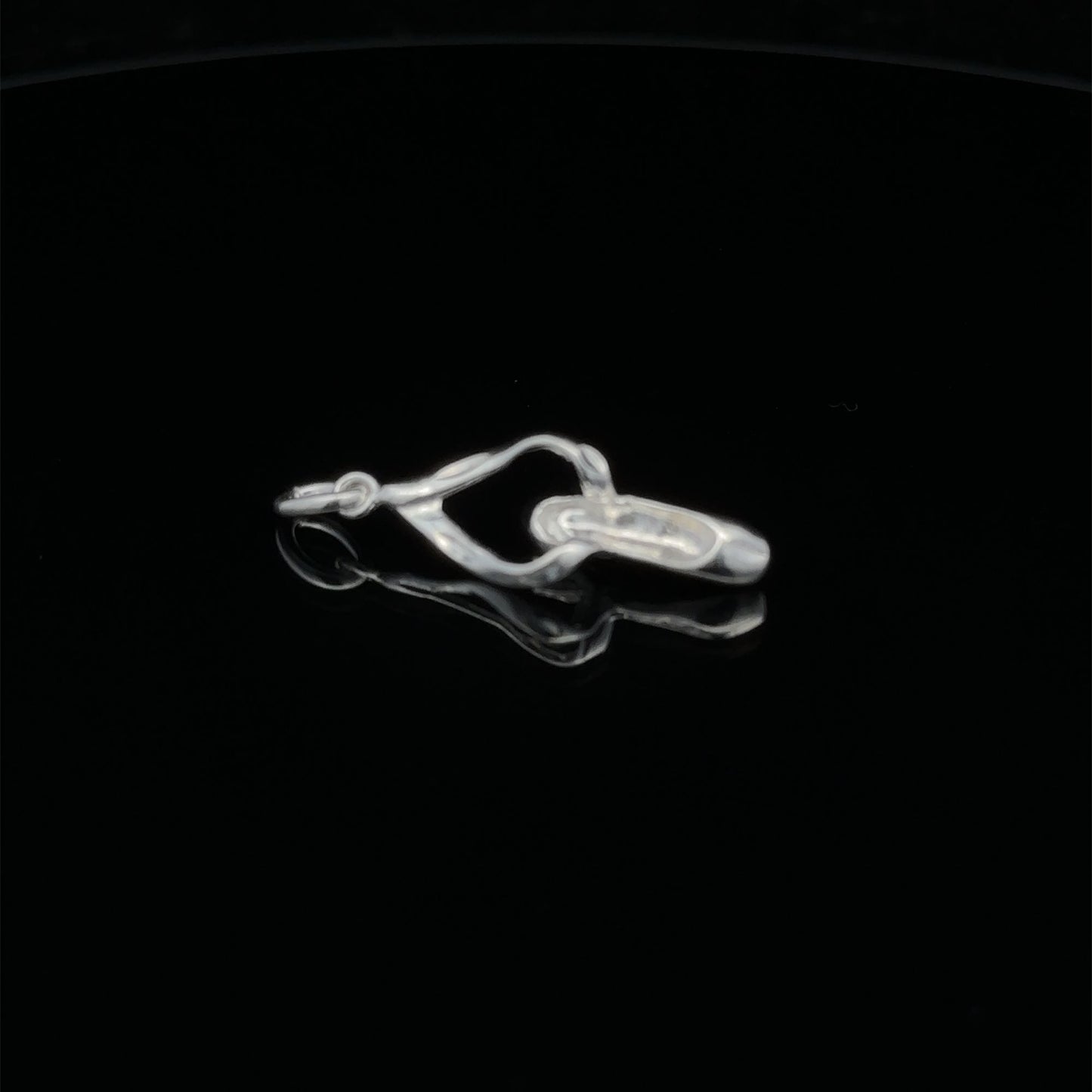 925 Sterling Silver Pendant Charm Ballerina Slipper - Rafant