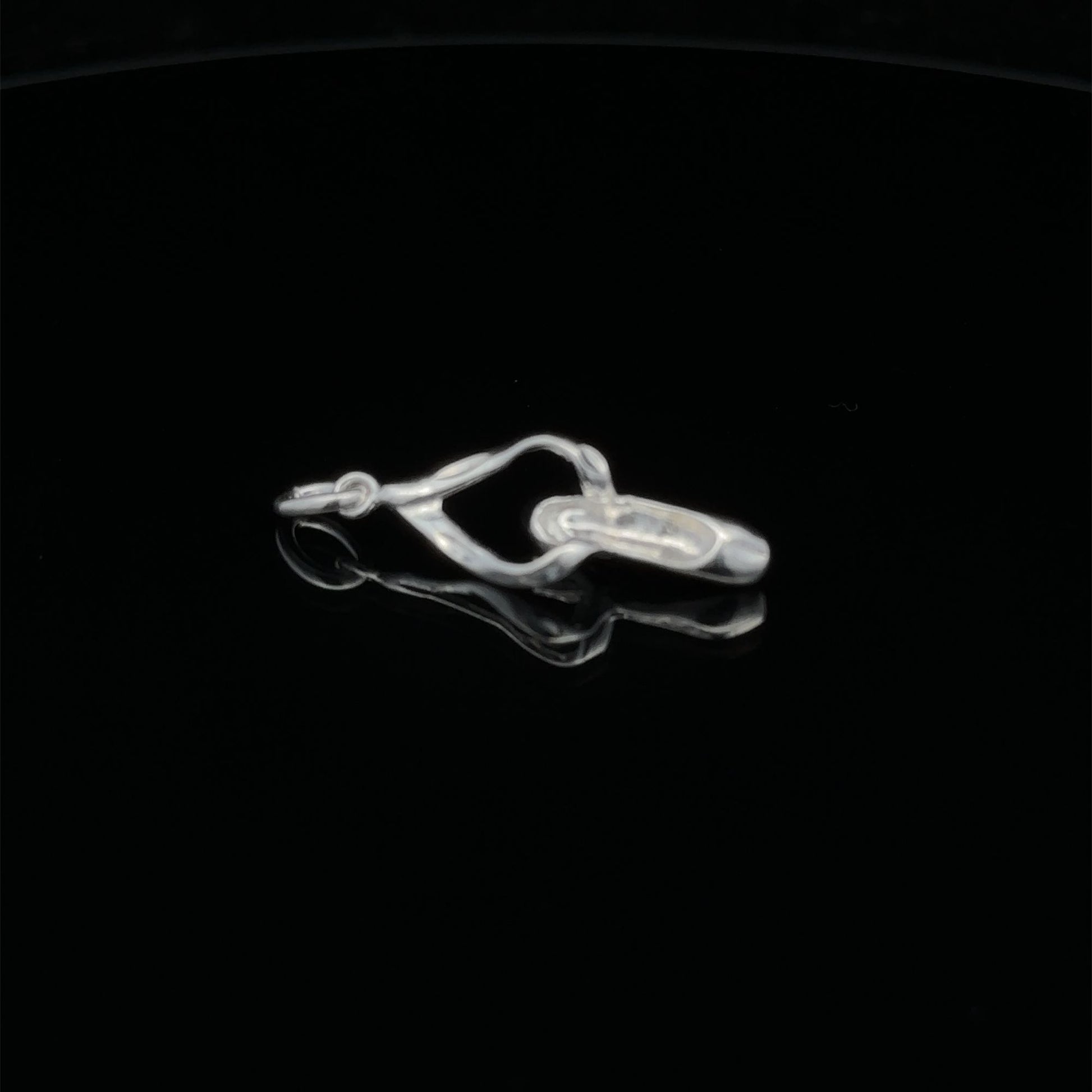925 Sterling Silver Pendant Charm Ballerina Slipper - Rafant