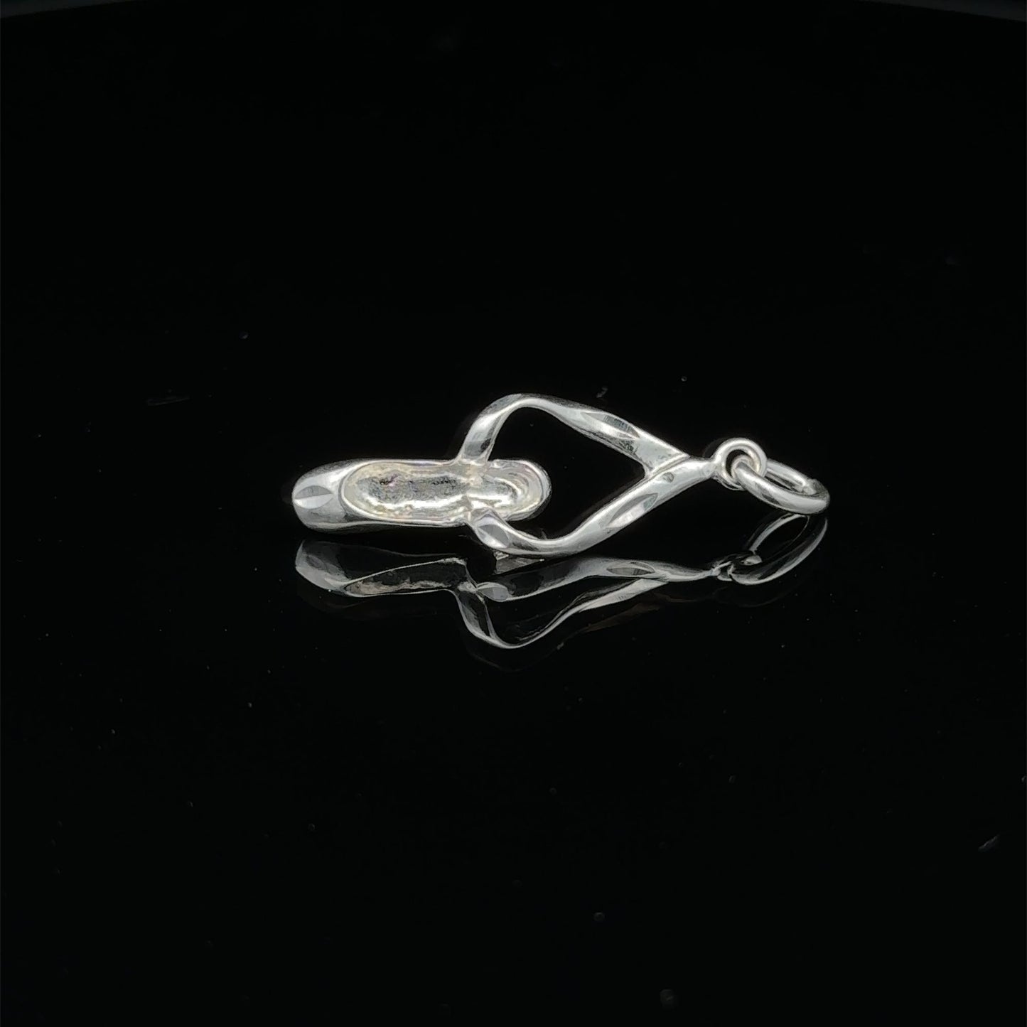 925 Sterling Silver Pendant Charm Ballerina Slipper - Rafant