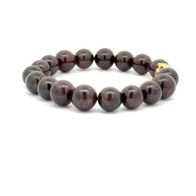 Load image into Gallery viewer, 18K Gold Money Bag Lucky Charm Beads Bracelet Gemstones Garnet 8-8.5mm - Rafant
