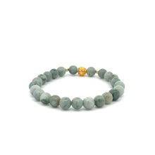 Load image into Gallery viewer, 18K Gold Money Ball Lucky Charm Beads Bracelet Gemstones Burmese Jade 6mm - Rafant
