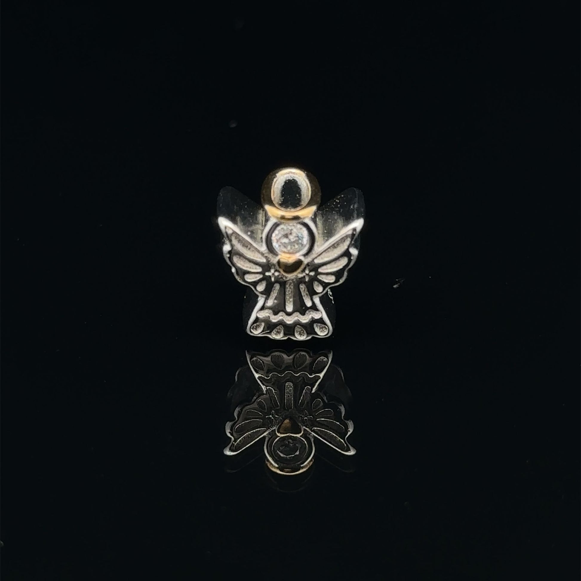 925 Sterling Silver Charm Bead Angel For Charm Bracelet Necklace - Rafant