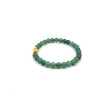 Load image into Gallery viewer, 18K Gold Pixiu Piyao Lucky Charm Bracelet Natural Aventurine Gemstones 6mm
