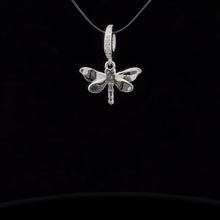 Load image into Gallery viewer, 925 Sterling Silver Charm Bead Dragonfly Insect Cubic Zircons Blue For Charm Bracelet Necklace - Rafant
