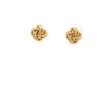 Load image into Gallery viewer, 18K Gold Earrings Stud Knot Small 1.17 grams - Rafant
