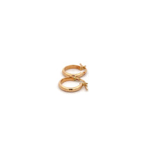 Load image into Gallery viewer, 18K Gold Earrings Hoops Polished Small 1.18 grams - Rafant
