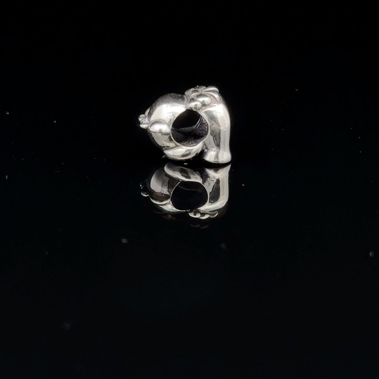 925 Sterling Silver Charm Bead Pink Heart Bear For Charm Bracelet Necklace - Rafant