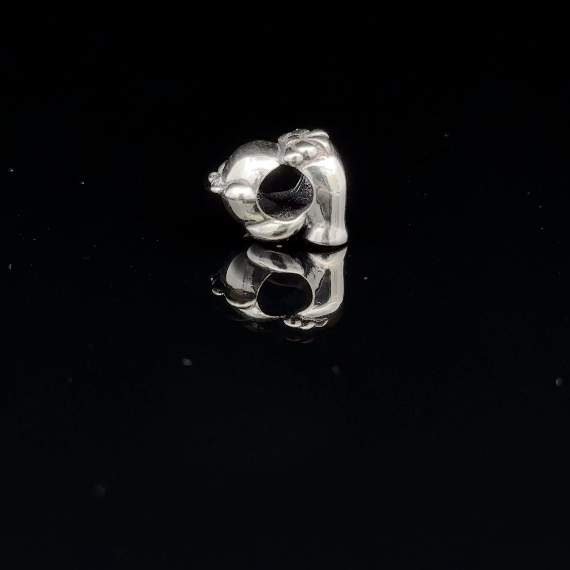 925 Sterling Silver Charm Bead Pink Heart Bear For Charm Bracelet Necklace - Rafant