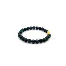 Load image into Gallery viewer, 18K Gold Pixiu Piyao Bracelet Gemstones Emerald 6mm May Birthstones
