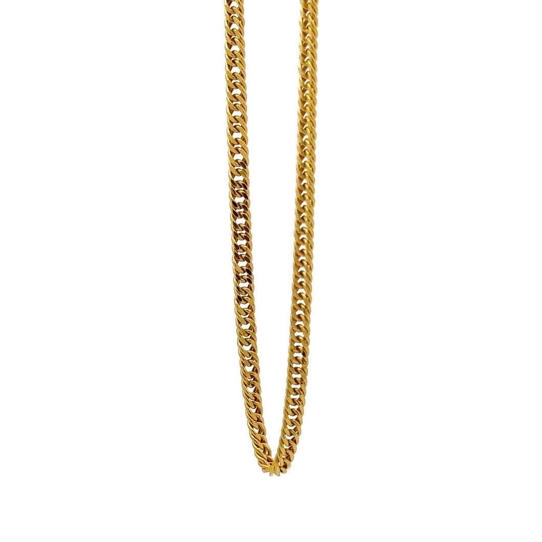 18K Gold Bracelet Curb 7.5 inches 2.14 grams - Rafant
