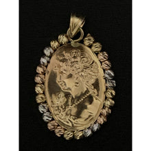 Load image into Gallery viewer, 18K Gold Pendant Woman Lady Tricolor 2.24 grams - Rafant
