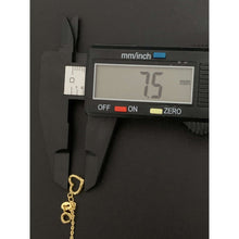 Load image into Gallery viewer, 18K Gold Bracelet 7.5 inches with Open Heart Charms 1.96 grams
