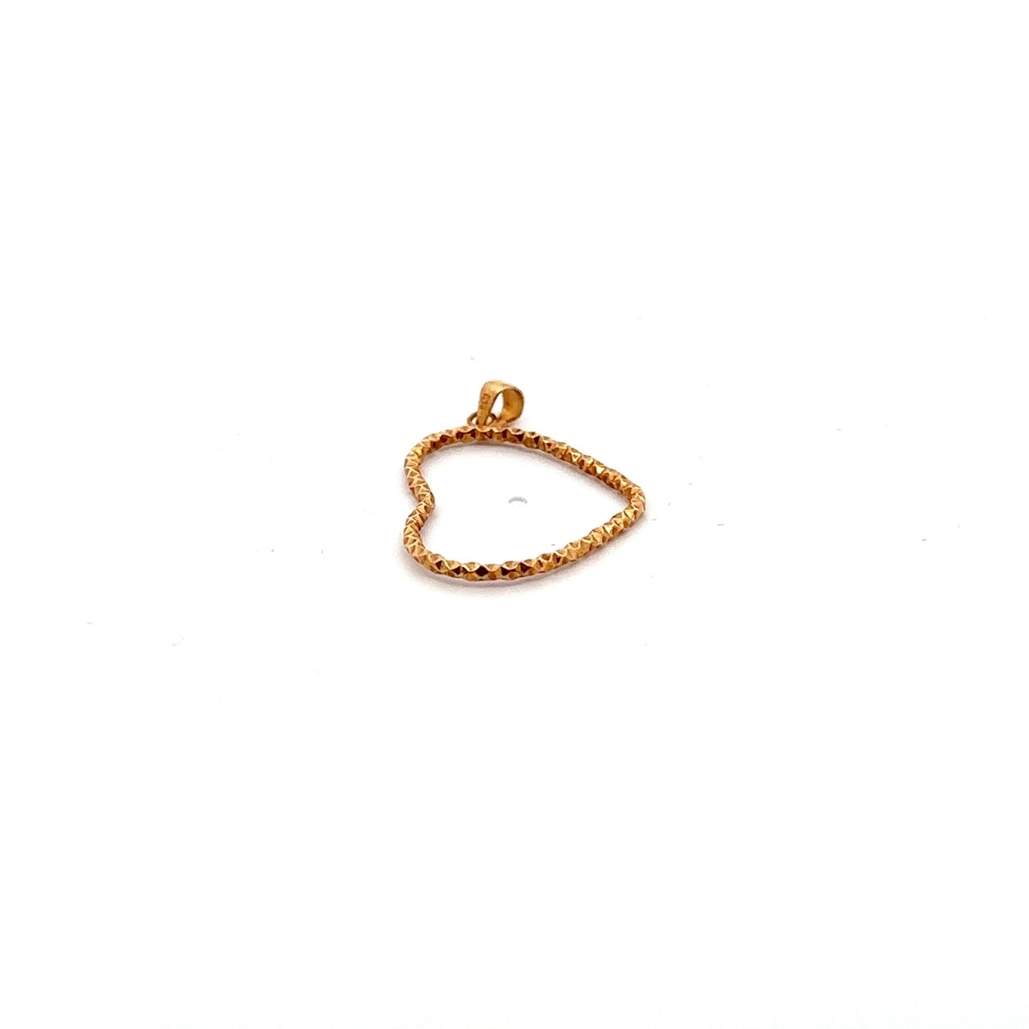 18K Gold Pendant Heart 0.80 grams - Rafant