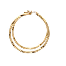 Load image into Gallery viewer, 18K Gold Earrings Hoops Spiral 1.92 grams Large - Rafant
