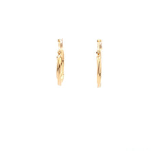 Load image into Gallery viewer, 18K Yellow Gold Earrings Hoops Spiral Small 1.04 grams - Rafant
