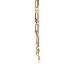 Load image into Gallery viewer, 18K Gold Bracelet U link Tricolor  7.5 inches 2.93 grams - Rafant
