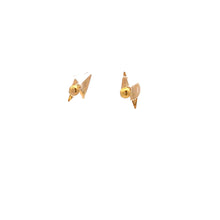 Load image into Gallery viewer, 18K Gold Earrings Stud Screw Type Lightning Bolt - Rafant
