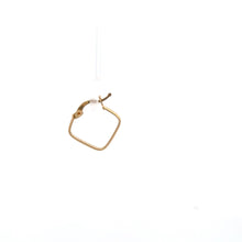Load image into Gallery viewer, 18K Gold Earring Hoop Small Square One Piece Only - Rafant
