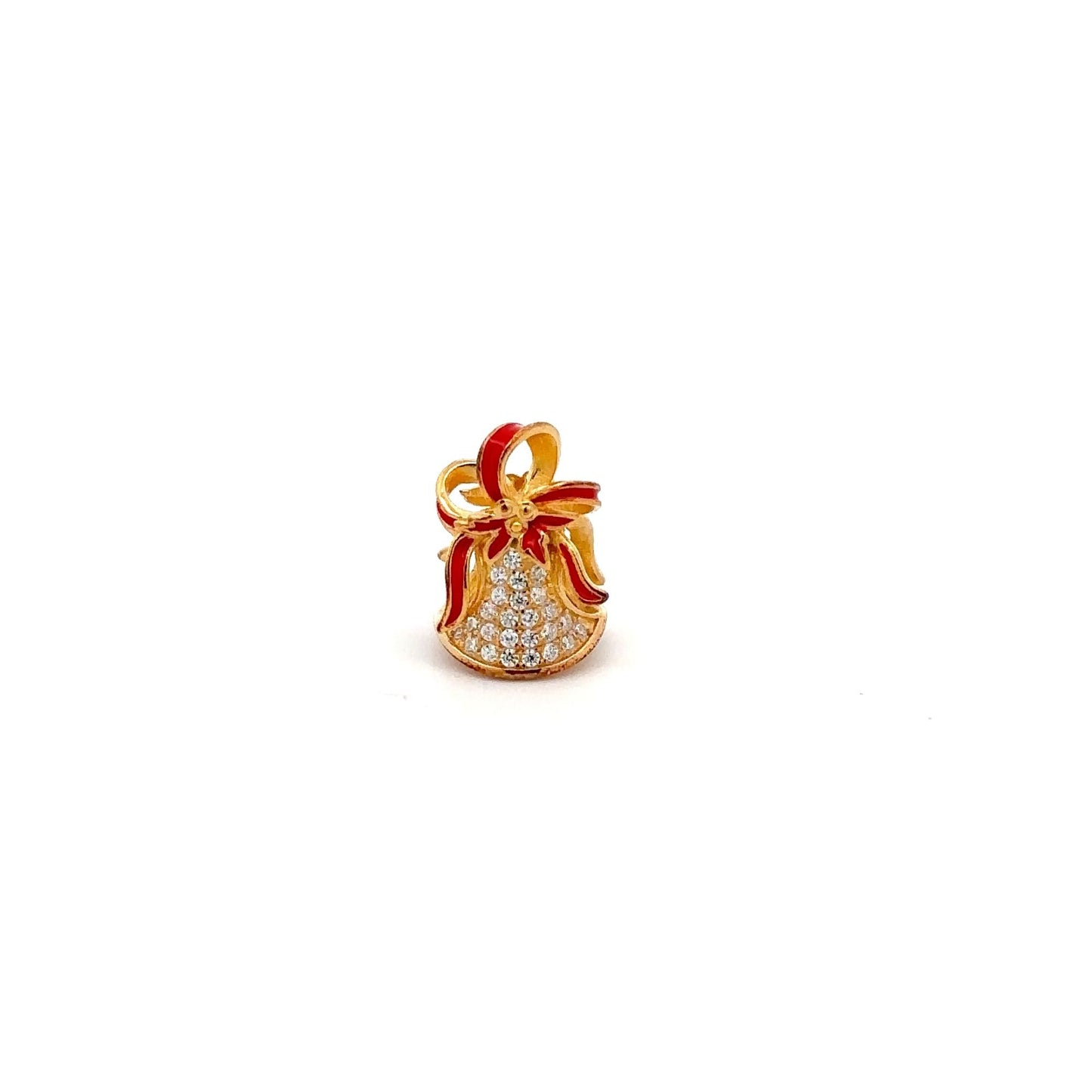 925 Sterling Silver Charm Bead Christmas Bell For Charm Bracelet Necklace - Rafant