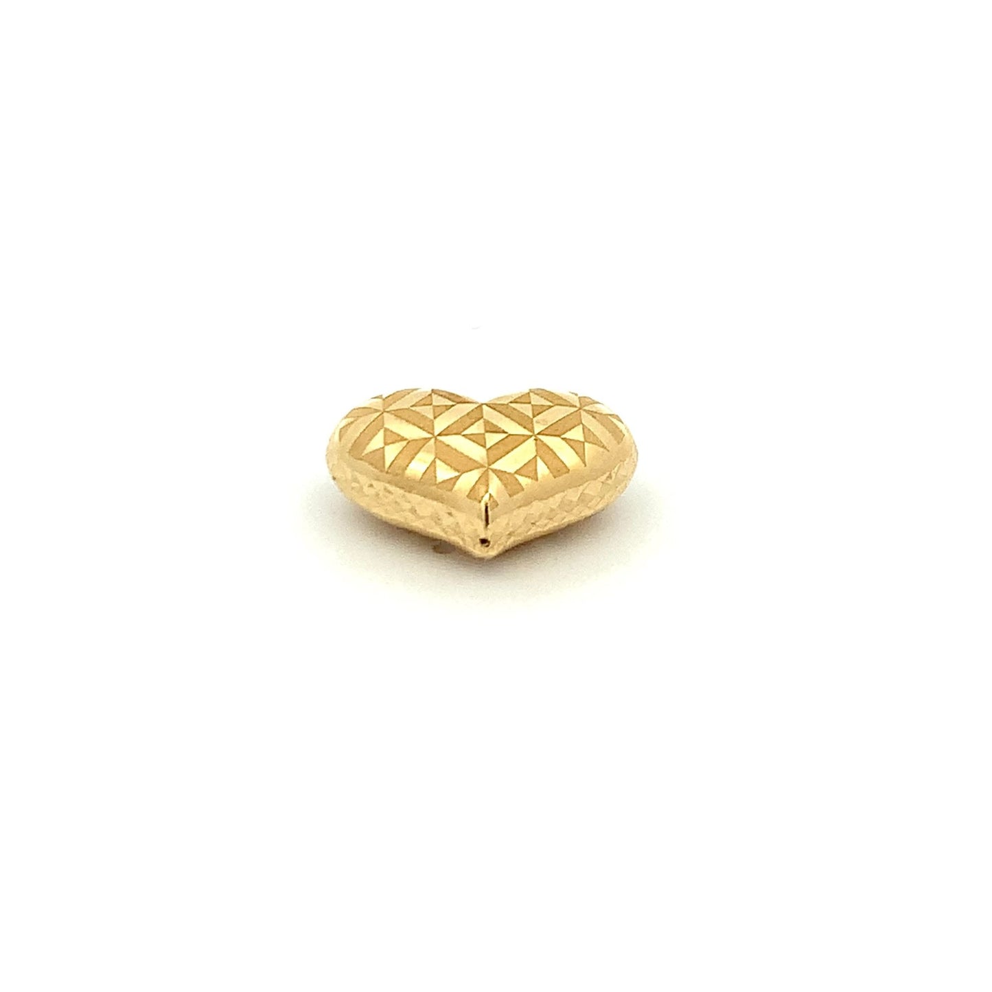 18K Yellow Gold Pendant Puffed Heart 2.10 grams - Rafant
