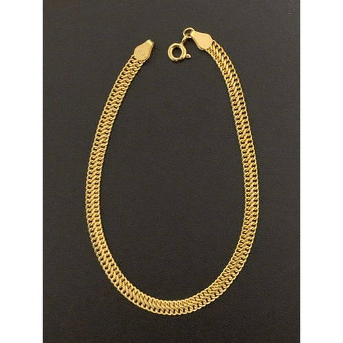 18K Gold Bracelet Chain Sedusa 7.25 inches 2.18 grams