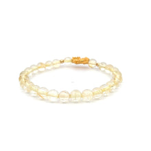 Load image into Gallery viewer, 18K Gold Dragon Pixiu Piyao Lucky Charm Beads Bracelet Gemstones Citrine 6mm - Rafant
