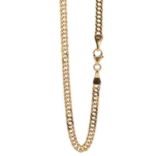 18K Gold Bracelet Curb 7.5 inches 2.41 grams - Rafant