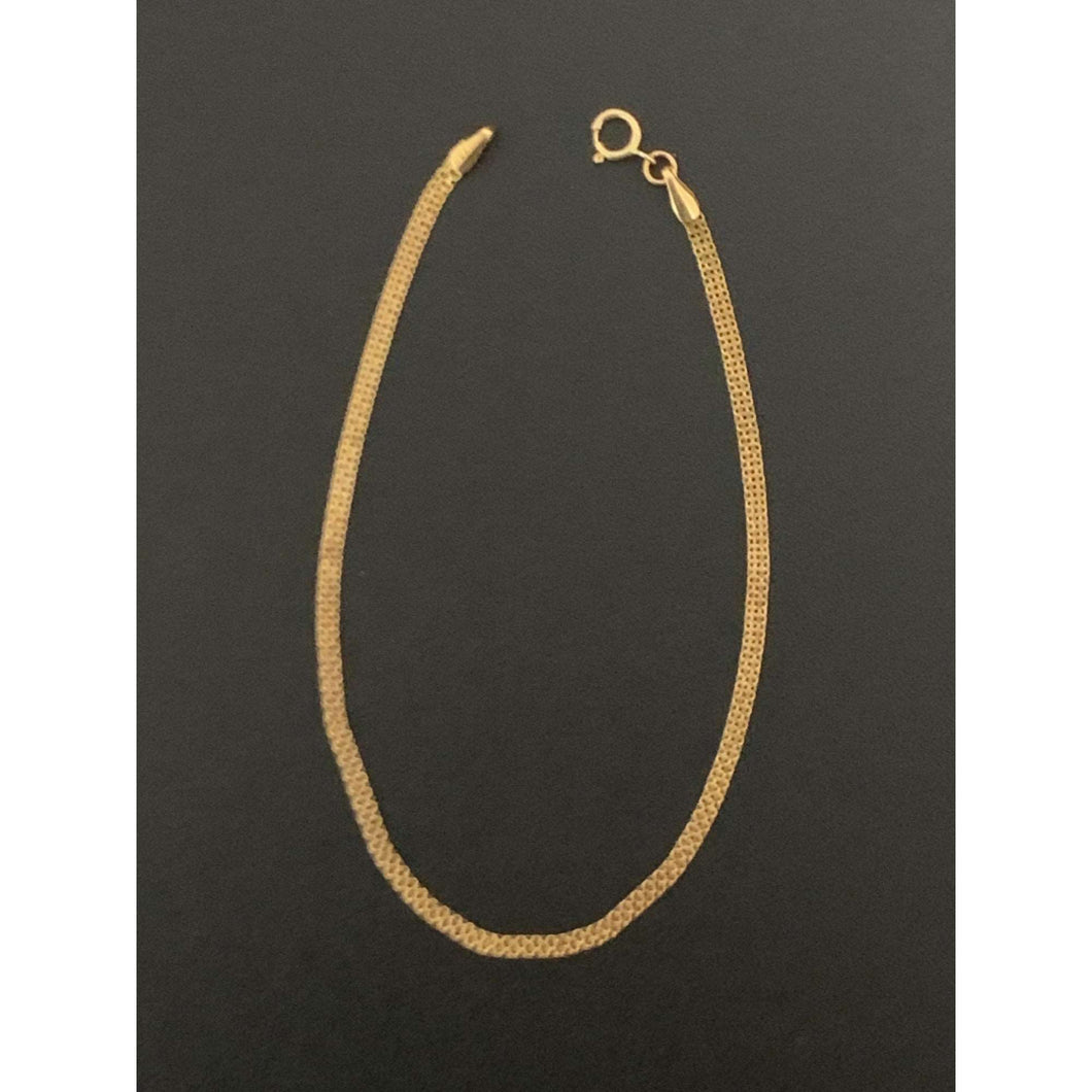 18K Gold Bracelet Bismark Chain Size 7.5 inches 1.29 grams