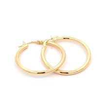 Load image into Gallery viewer, 18K Gold Earrings Hoops Polished Plain 1.52 grams - Rafant
