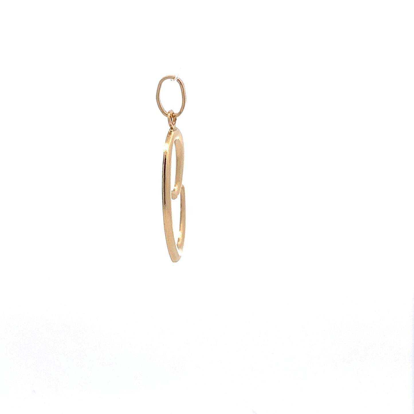 18K Gold Pendant Letter C 1.19 grams Not a Back to Back Design - Rafant