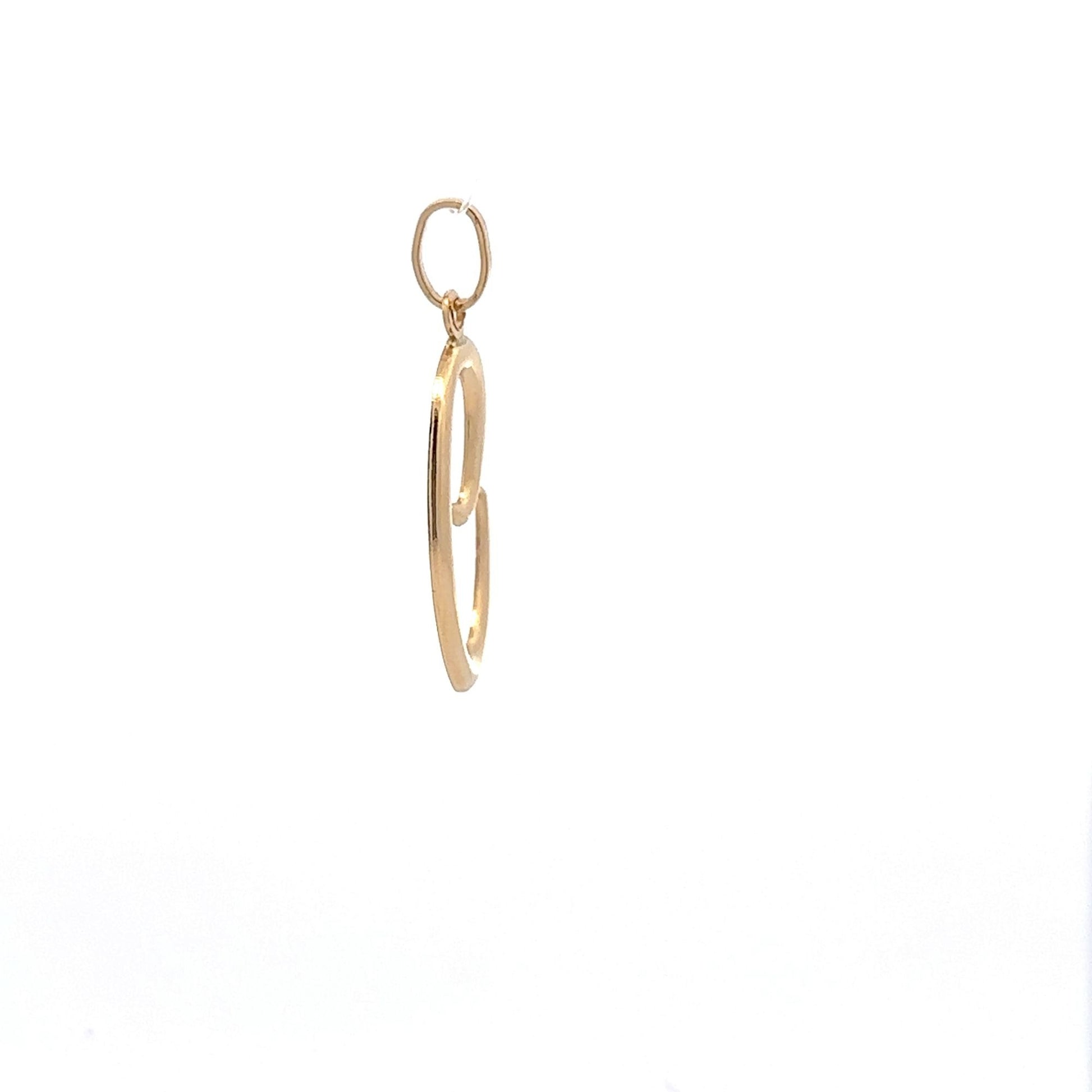 18K Gold Pendant Letter C 1.19 grams Not a Back to Back Design - Rafant