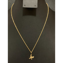 Load image into Gallery viewer, 18K Gold Necklace Chain 18 inches Twisted Eagle Bird Pendant 1.72 grams - Rafant
