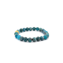 Load image into Gallery viewer, 18K Gold Money Ball Lucky Charm Beads Bracelet Gemstones Apatite 6mm - Rafant
