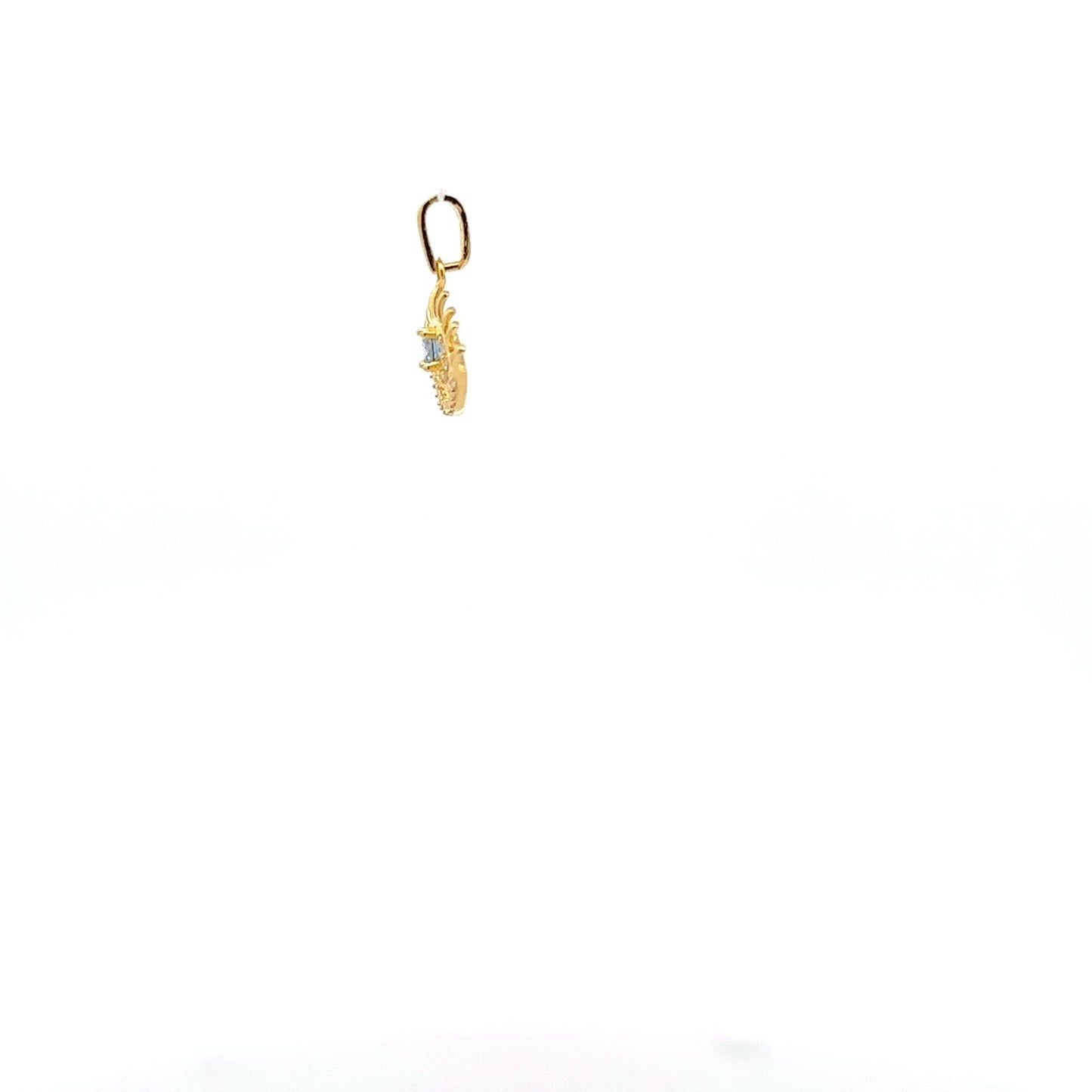 18K Gold Pendant Charm Evil Eye Cubic Zirconia - Rafant