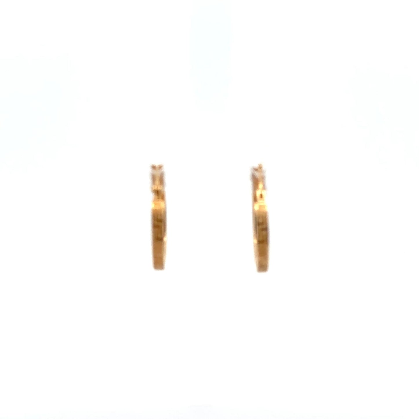 18K Yellow Gold Earrings Hoops Loops Small - Rafant