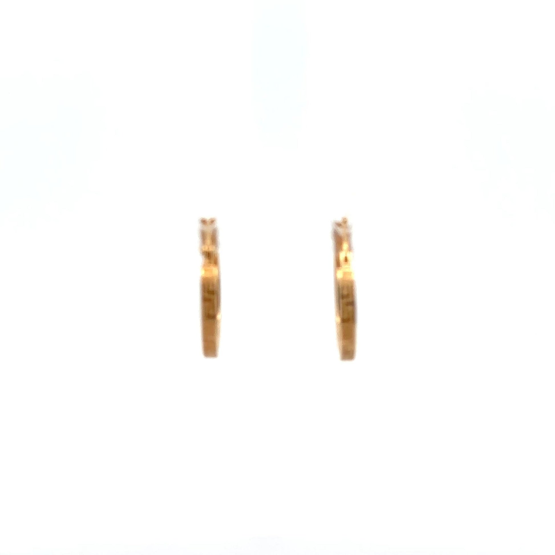 18K Yellow Gold Earrings Hoops Loops Small - Rafant