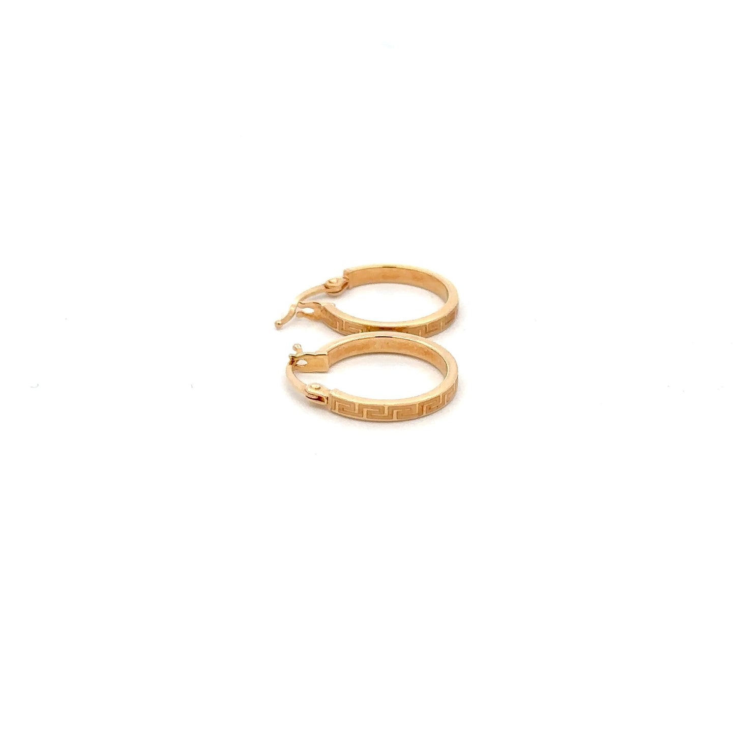 18K Yellow Gold Earrings Hoops Loops Small - Rafant