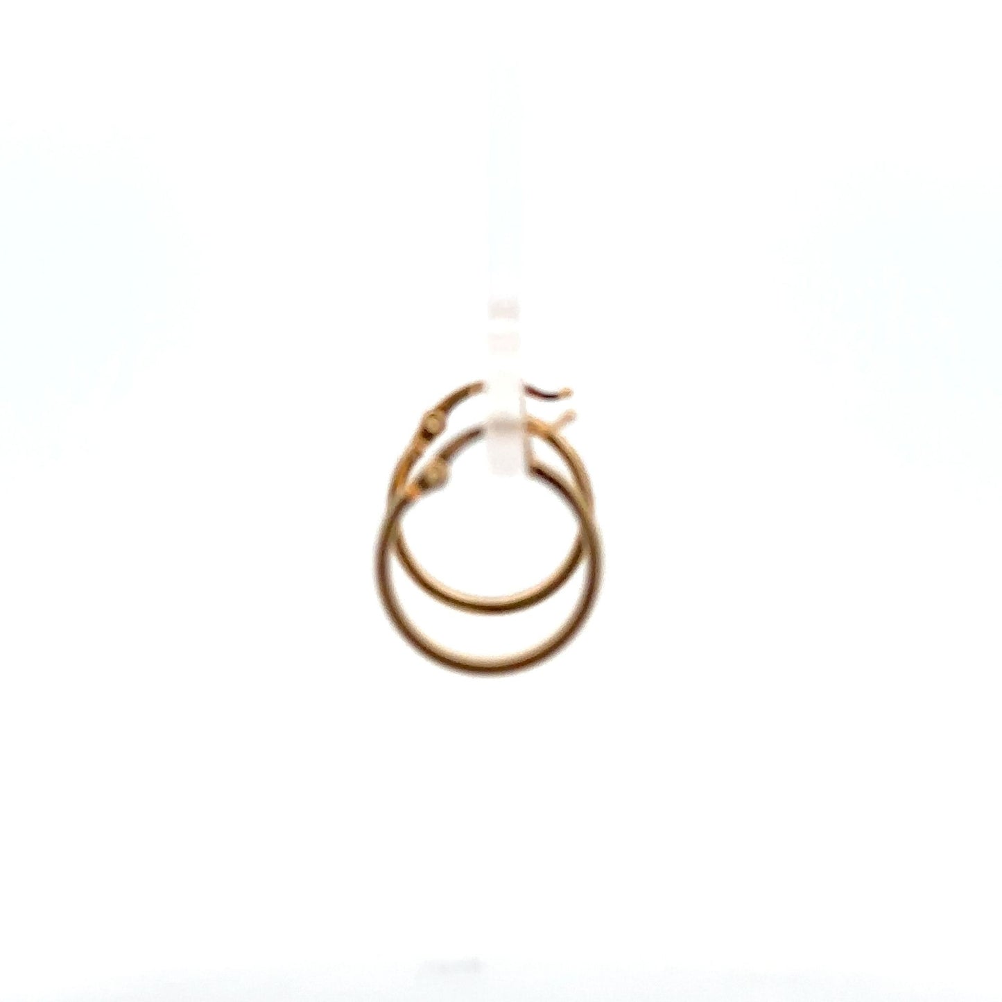 18K Yellow Gold Earrings Hoops Loops Small - Rafant