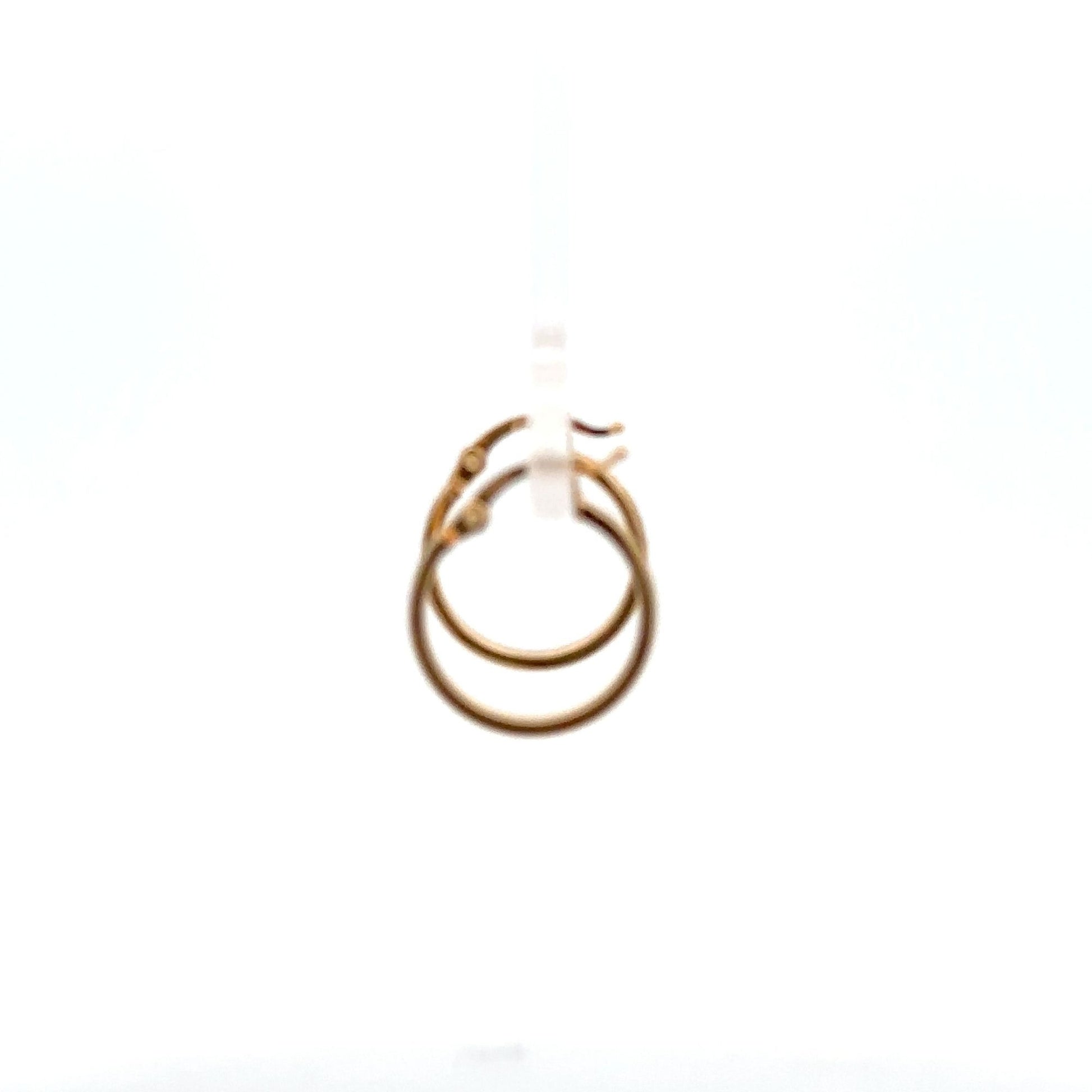 18K Yellow Gold Earrings Hoops Loops Small - Rafant