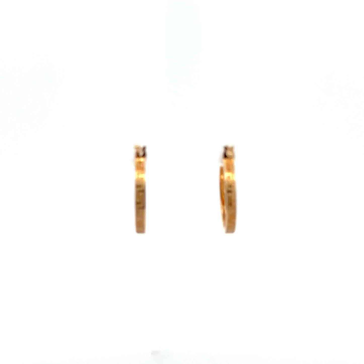18K Yellow Gold Earrings Hoops Loops Small - Rafant