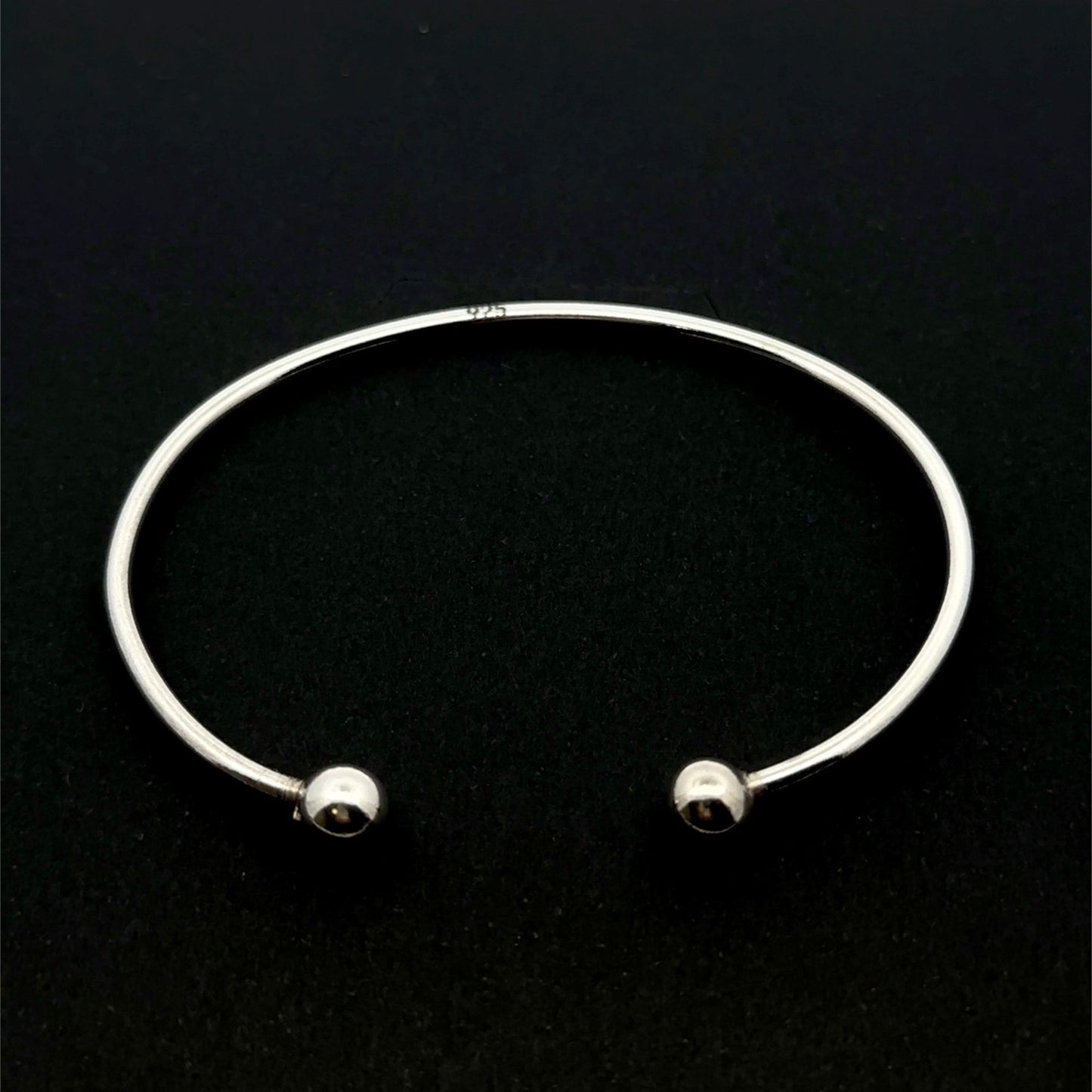 925 Sterling Silver Interchangeable Bangle, Modular Screw-End Cuff Bracelet, Build Your Own Custom Jewelry Base S6" - Rafant